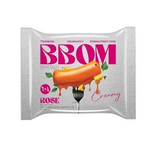 [Attract] BBOM Tteokbokki Pouch Instant Rice Cake Korean Snack Basil Cream Cheese Flavor for Home & Office Meal - Product Image 1