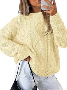 Pulls en tricot torsadé surdimensionnés pour femmes - Product Image 3