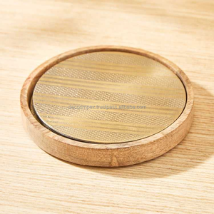 Sous-verre en métal de forme ronde de style élégant moderne pour la maison, hôtel, bureau, article de meilleure qualité servant des boissons - Product Image 1