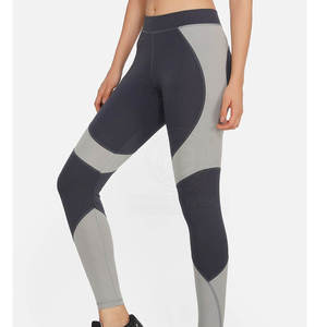 Women Geometric Print Compression Leggings Full Length Elastic Waist <b>Spandex</b> Nylon Workout <b>Pants</b> - Product Image 4