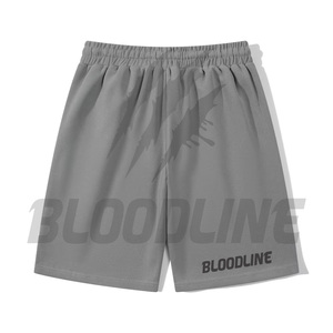 Shorts de sport pour homme BLOODLINE à séchage rapide, taille mi-haute élastique, logo avant, poches zippées, longueur Bermuda, motif camouflage, décontracté, en PU - Product Image 5