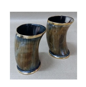 Natural Horn Glass Mini Glasses Buffalo Horn Made Viking Style Polished Portable Drinking Horn design - Product Image 6