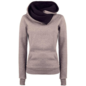 Sudadera con Capucha Unisex para Mujer, Color Verde Sólido, Algodón French Terry, Informal, con Bolsillo, Corte Regular, para Otoño 2026 - Product Image 6