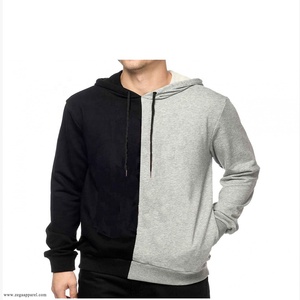 Sudadera con Capucha Personalizada XS XL 100% Algodón con Estampado de Diseñador, Estilo Media Luna, Forro Polar de Invierno, Lisa Teñida, para Hombre - Product Image 1