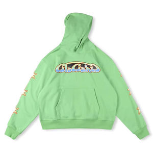 Sudadera con Capucha Oversize de Algodón 100% con Diseño en Relieve, Tejido Grueso y Duradero, Estilo Urbano Vintage, Estampado Puff - Product Image 2