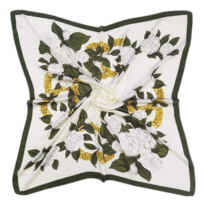 High Quality 100% Silk Women <b>Square</b> <b>Scarf</b> Wholesale Custom Design Floral Pattern Elegant Style Lightweight Durable Reasonable - Product Image 2
