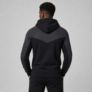 Sweat à capuche zippé personnalisé pour homme, tissu de qualité supérieure, capuche à cordon réglable, fermeture entièrement zippée, idéal pour les marques, la vente au détail et la vente en gros - Product Image 2