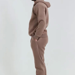 High Quality Acid Wash Men's Track Suit Custom Street Wear Distressed Embroidered <b>Patch</b> Tracksuits Pullover Hooded Tracksuit Set - Product Image 2