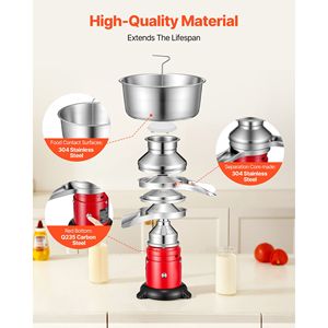 Separatore Elettrico per Crema di Latte 60L/H, 10500 Giri/Min, Macchina Centrifuga per Lavorazione Latticini in Acciaio Inox 304 per Latte di Capra e Mucca - Product Image 2