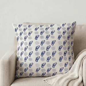 Housse de coussin imprimée Cœurs Héritages, faite à la main, motif Jaipuri Block Print avec élégant design Cœur Buta pour canapé - Product Image 2
