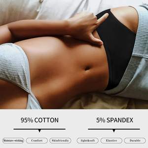 กางเกงชั้นในบิกินี่ผู้หญิงเอวต่ำแบบถัก เนื้อผ้านุ่ม ยืดหยุ่น ระบายอากาศได้ดี เป็นมิตรต่อสิ่งแวดล้อม สวมใส่สบาย - Product Image 2