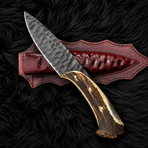 Cuchillo de Caza de Acero al Carbono Hecho a Mano con Funda de Cuero, Hoja Fija, para Supervivencia al Aire Libre, Camping, Bushcraft, Mango de Cuerno, OEM, ODM - Product Image 2