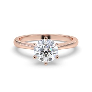 แหวนหมั้นเพชรทรงกลม 0.30 กะรัต เพชรเลี้ยงในห้องปฏิบัติการ ตัวเรือนทอง 18K และแพลตตินัม - Product Image 1