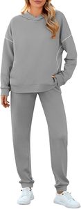Nuevo Diseño, Conjunto Deportivo Transpirable de Invierno para Mujer, con Sudadera con Capucha y Pantalones Deportivos, 100% Algodón, para Yoga - Product Image 2