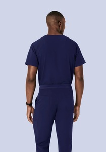 Men's V Neck Medical <b>Scrub</b> Set Hospital <b>Uniform</b> ODM 4 Way Stretch Woven Breathable Washable Wrinkle Resistant Nursing - Product Image 3