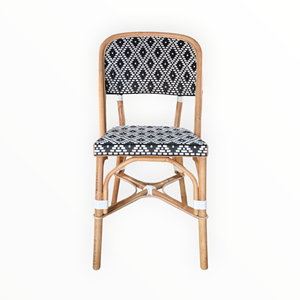 เก้าอี้บิสโทรยอดนิยมสำหรับร้านกาแฟ ร้านอาหาร พื้นที่สาธารณะในที่พักอาศัย - หวายสังเคราะห์ถักทออย่างดี รับประกันการถักทอ 3 ปี - Product Image 1