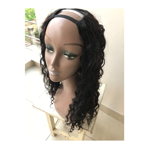 Huge Sale on Top Notch Quality Raw Unprocessed Virgin Temple Hair Grade U Part Natural Curly Human Hair Extensions - <b>Wigs</b> - Product Image 1