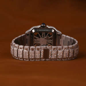 Montre en moissanite de qualité supérieure, sertie de diamants, avec bracelet en acier inoxydable de luxe pour homme, idéale pour les occasions spéciales et les réunions - Product Image 3