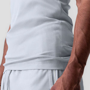 Men's Athletic <b>Stringer</b> Tank Tops Slim Fit Classic Ribbed Tank Nylon Spandex <b>Vest</b> for Gym Workout Fitness - Product Image 3