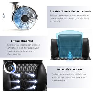 Sedia da Ufficio Ergonomica Grande e Alta da 227 kg con Braccioli Ribaltabili 3D, Supporto Lombare Regolabile e Poggiatesta Sollevabile, Sedia da Scrivania in Rete 3D - Product Image 4