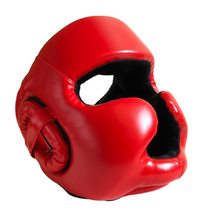 Unisex Adults Genuine PU Leather <b>Boxing</b> Helmet Unisex Head Protection <b>Sparring</b> Fight Headgear Made Head Guard Wear - Product Image 3