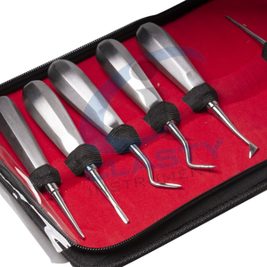 Kit d'instruments chirurgicaux dentaires, outils manuels en argent, poignée ergonomique, classe I, certifié CE, CLASTY INSTRUMENT - Product Image 4