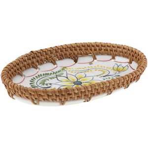 European Design Mother Pearl Rattan Multifunction Serving Tray Tableware Decor for Kitchen Household Snack Storage Tea Tray - Product Image 2