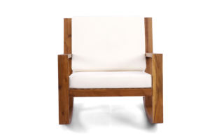 Silla Mecedora de Madera Sólida para Interiores y Exteriores, Ideal para Jardín, Patio, Sala de Estar, Relajación y Recepción - Product Image 2