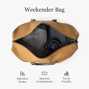 Bolsa de Lona Clásica Estilo Boston con Cierre de Cremallera, Dos Asas, Unisex, para Viajes de Fin de Semana, Gran Capacidad, Diseño Duradero - Product Image 3