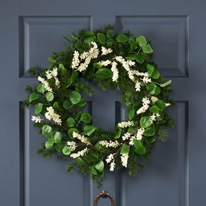 Guirlande de Noël de 25,5 pouces pour la décoration de la porte d'entrée intérieure ou extérieure, couronnes d'hiver pour l'intérieur et l'extérieur, guirlande de Noël - Product Image 2
