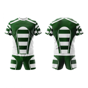 Tenues de rugby grande taille respirantes et confortables à manches courtes, vêtements de football de qualité durable, design personnalisé, 100 % polyester - Product Image 4