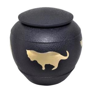 Affordable Metal <b>Cat</b> <b>Urn</b> for Ashes Made in India Funeral Cremation Memorial Handicraft - Product Image 1