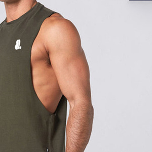 Men Cut Tank <b>Top</b> Sleeveless Fashion Muscle Design Embroidery Knitted Cotton Bamboo Fiber Cartoon Pattern Tie Dye Anti-shrink - Product Image 6