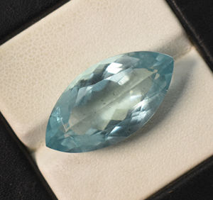 Aguamarina Natural Facetada Marquesa Piedra preciosa suelta Cielo Azul aguamarina Facetada Marquesa Corte Piedra Laguna Azul Marquesa - Product Image 3