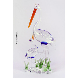 Figurine de chameau en verre soufflé à la main avec porte-bougie, hauteur 14 cm, sculpture décorative d'animal - Product Image 2