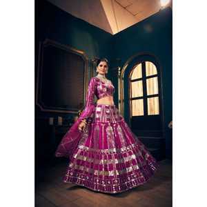 Lehenga-Choli en polyester de créateur pour les occasions spéciales, tenue élégante et stylée - Product Image 6