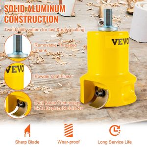 Home Master Premium Fresa per Tenoni in Alluminio con Lame Doppie Curve e Kit Viti a Bottone, Diametro 1 pollice/25,4 mm e 2 pollici/50,8 mm, Utensili Elettrici - Product Image 3