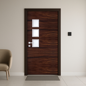 Porte de sortie moderne en plastique ignifuge et étanche pour la protection incendie industrielle, les itinéraires d'évacuation d'urgence, les entrées de bureaux et d'appartements - Product Image 1