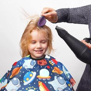 Capa de Peluquería para Niños, Resistente al Agua, Ecológica, con Diseño Espacial, Antiadherente, con Cintura Ajustable, para Uso Profesional - Product Image 5