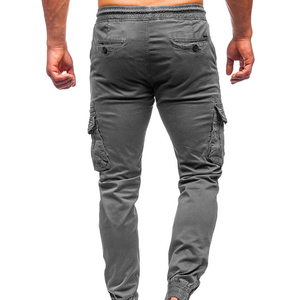 Pantalones cargo tácticos para hombre, cintura media, múltiples bolsillos, transpirables, estilo ropa de trabajo, corte recto, cierre de cremallera. - Product Image 5