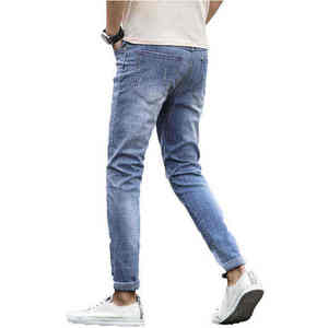 Pantalones Vaqueros de Verano para Hombre, de Algodón Elástico, Sólidos, Transpirables, Ecológicos, Modernos e Informales, Venta al Por Mayor, Exportación de Fábrica - Product Image 5