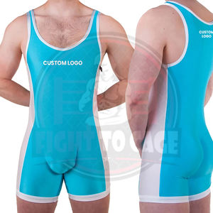 Combinaison de lutte de qualité supérieure, légère, imprimée, en spandex et polyester, vêtements d'arts martiaux avec col rond pour athlètes - Product Image 4