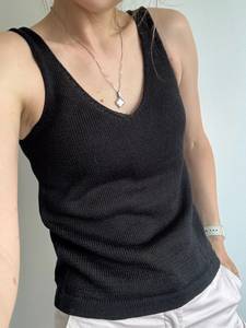 เสื้อกล้ามคอกลมถักสีครีมสำหรับผู้หญิง สไตล์โบฮีเมียน เสื้อผ้าฝ้ายระบายอากาศได้ดี - Product Image 3