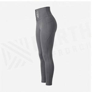 Leggings de yoga taille haute pleine longueur North Approach gris uni sans couture extensibles dans les quatre sens pour femme - Product Image 3