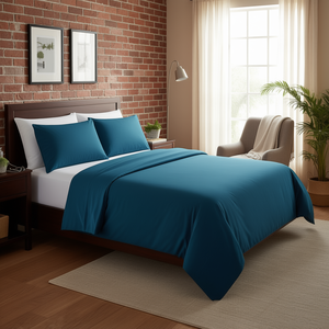Dark Plain 210 TC Queen Bed <b>Sheet</b> Set Solid <b>Pattern</b> <b>Fitted</b> <b>Sheets</b> Cotton Fill for Home Hotel 300 TC Flat Bed <b>Sheet</b> 200 TC Thread - Product Image 2