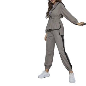 Survêtements élégants de conception unique pour les femmes grande taille vêtements d'entraînement de gymnastique ensembles pour femmes coton séchage rapide respirant et confortable - Product Image 4