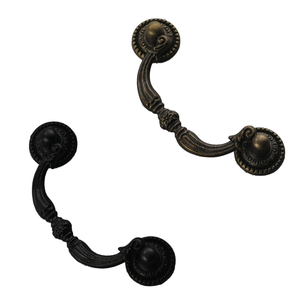 Poignée en cuir et laiton pour meubles, tiroirs, armoires, placards, design luxueux fait main, pour cuisine, chambre et bureau - Product Image 4