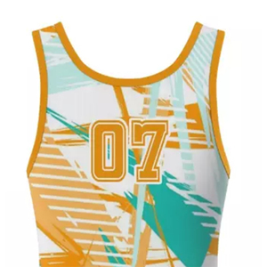 Singlet de Lucha Ajustado para Hombre, Impresión por Sublimación, Absorbe la Humedad, Spandex, Poliéster, Ropa Deportiva - Product Image 3