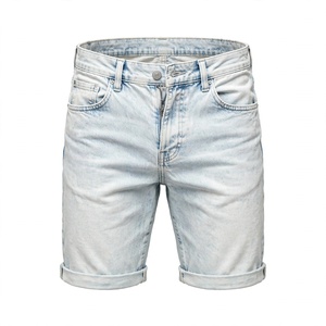 Shorts Bermuda en Jean Indigo Foncé pour Homme, Taille Mi-Haute, Fermeture Boutonnée, Décontractés avec Rivets – Exportation du Bangladesh - Product Image 4