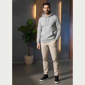Sweat à capuche épais pour homme en mélange polyester-coton, molleton chaud personnalisable avec logo, idéal pour l'hiver - Product Image 5